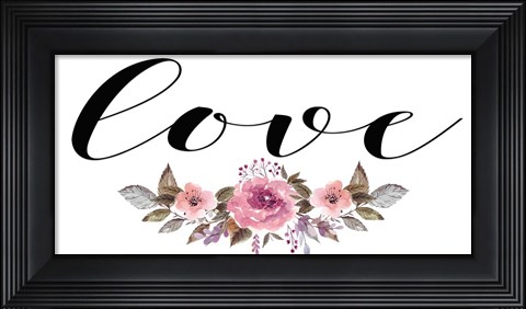 Framed Love with Floral Horizontal Print