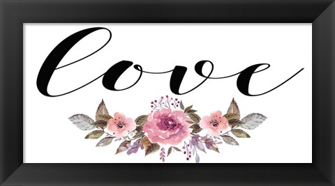 Framed Love with Floral Horizontal Print