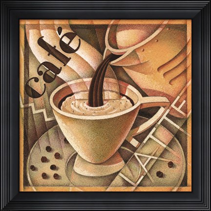 Framed Cappuccino &amp; Cafe A Print