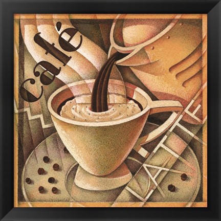 Framed Cappuccino &amp; Cafe A Print