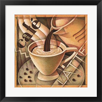 Framed Cappuccino &amp; Cafe A Print