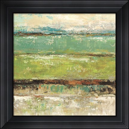 Framed Living Green I Print