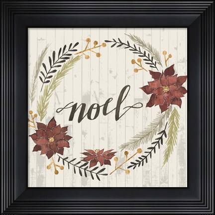 Framed Rustic Christmas I Print