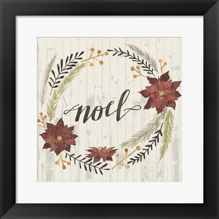 Framed Rustic Christmas I Print