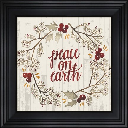 Framed Rustic Christmas V Print