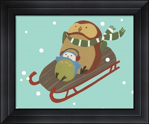 Framed Happy Owlidays V Print