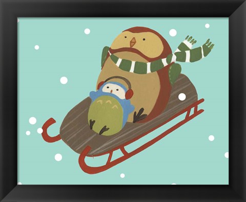 Framed Happy Owlidays V Print