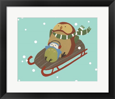 Framed Happy Owlidays V Print