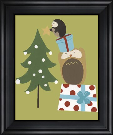 Framed Happy Owlidays VI Print