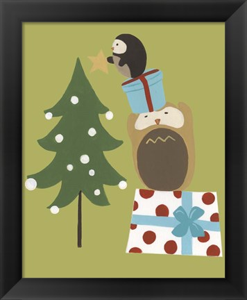 Framed Happy Owlidays VI Print