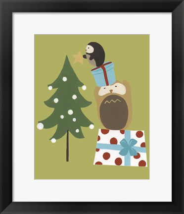 Framed Happy Owlidays VI Print