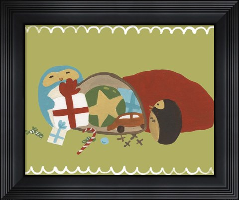 Framed Happy Owlidays X Print
