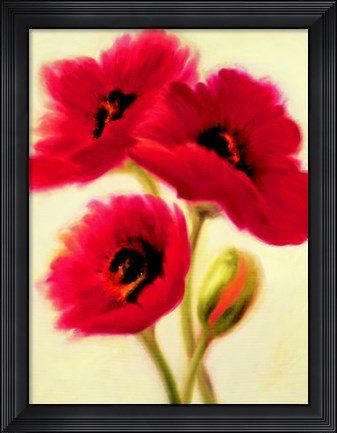 Framed Red Poppies Print