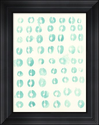 Framed Blue Batik Motif I Print