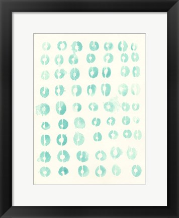 Framed Blue Batik Motif I Print