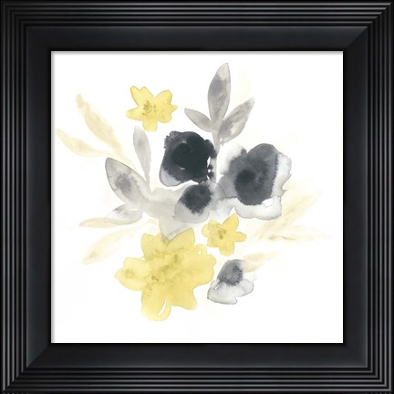 Framed Citron Bouquet I Print