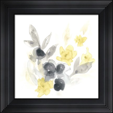 Framed Citron Bouquet II Print