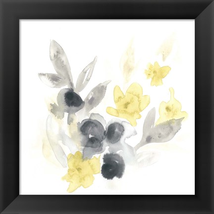 Framed Citron Bouquet II Print