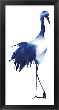 Framed Ink Drop Crane I Print