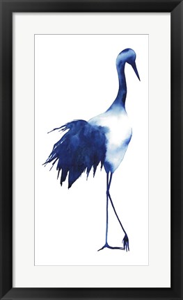 Framed Ink Drop Crane I Print