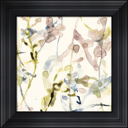 Framed Flower Drips II Print