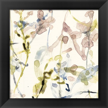 Framed Flower Drips II Print