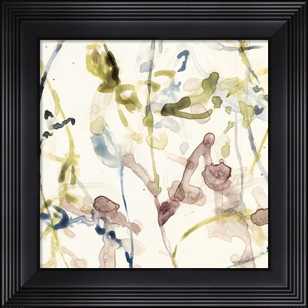 Framed Flower Drips III Print