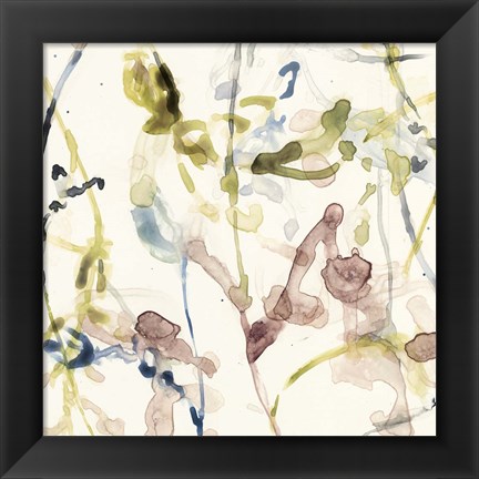 Framed Flower Drips III Print