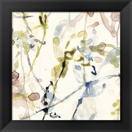 Framed Flower Drips IV Print