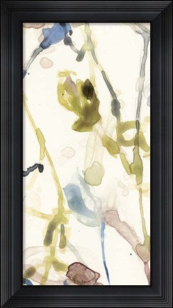 Framed Flower Drip Triptych I Print