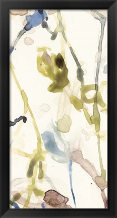 Framed Flower Drip Triptych I Print