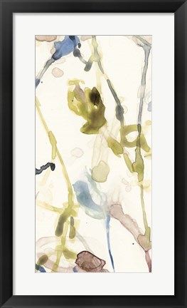 Framed Flower Drip Triptych I Print