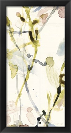 Framed Flower Drip Triptych II Print