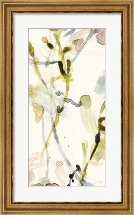 Framed Flower Drip Triptych II Print