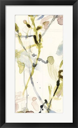 Framed Flower Drip Triptych II Print