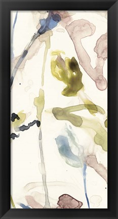 Framed Flower Drip Triptych III Print