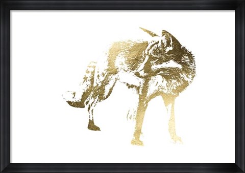 Framed Gold Foil Fox Print