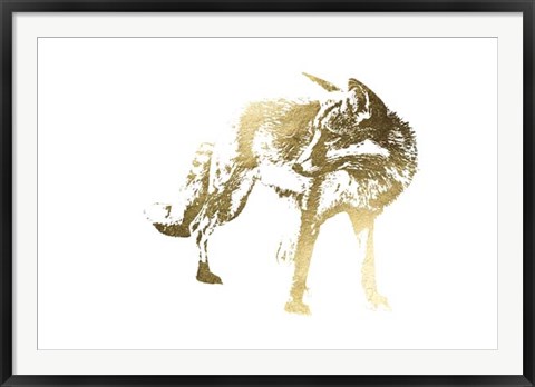 Framed Gold Foil Fox Print