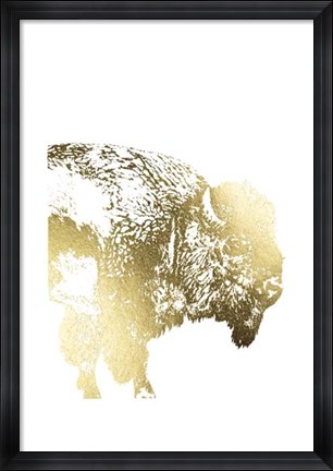 Framed Gold Foil Buffalo Print