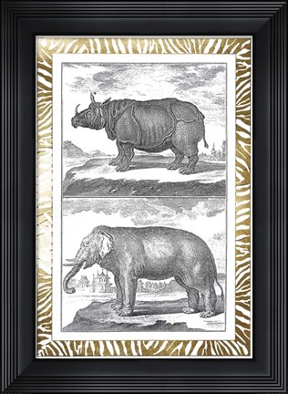 Framed Gilded Safari I - Metallic Foil Print