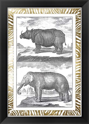 Framed Gilded Safari I - Metallic Foil Print