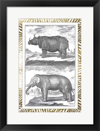Framed Gilded Safari I - Metallic Foil Print