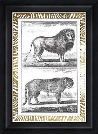 Framed Gilded Safari IV - Metallic Foil Print