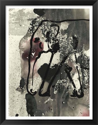 Framed Abstract Elephant II Print