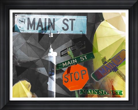 Framed Main Street Collage Print