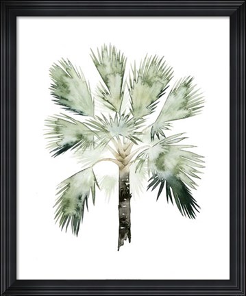 Framed Watercolor Palm of the Tropics I Print