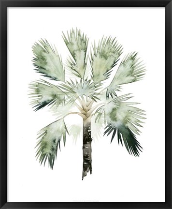 Framed Watercolor Palm of the Tropics I Print