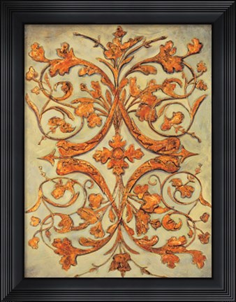Framed Ornamental Scroll II Print