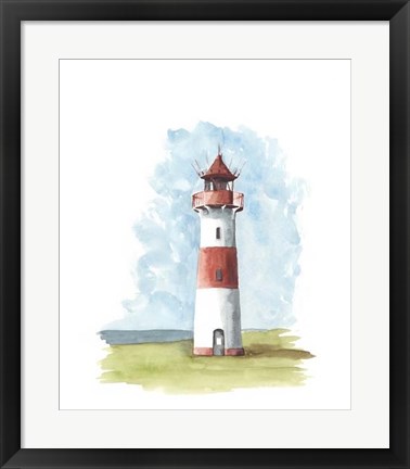 Framed Watercolor Lighthouse II Print