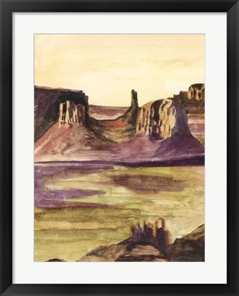 Framed Desert Diptych I Print